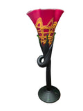 CH614RBK-4 CANDLE HOLDER BAIJAN GLASS