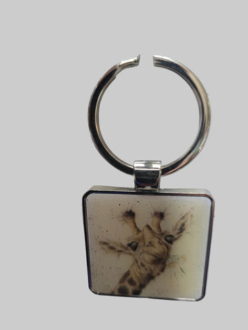 KR004 GIRAFFE KEY RING WRENDALE DESIGNS