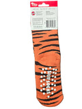 B71J1228 SILLY SOCKS "TIGER FEET" THICK SOCKS WITH RUBBER DOTS ON BOTTOM KIDS SIZE 1.5-5