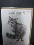AOC096 "GLAMOUR PUSS" HAPPY BIRTHDAY CARD WRENDALE DESIGNS