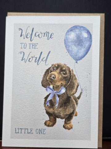 APAC007 WRENDALE DESIGNS "WELCOME TO THE WORLD" PARTY ANIMAL NEWBORN