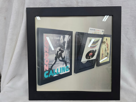 850026 FLIP FRAME VINYL RECORD DISPLAY WALL ART AND STORAGE BLACK