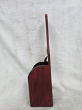 851166-B GLITZHOME WOODEN WINE BOTTLE WALL HOLDER RED