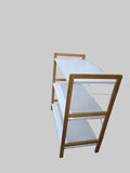 3606117 BROBY 3 TIER SHELF BAMBOO SIDES WHITE SHELVES