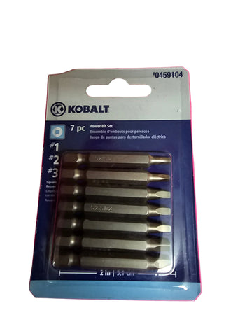0459104 KOBALT 7 PC Set SQUARE RECESS