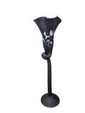 CH614BKW-2 CANDLE HOLDER BAIJAN GLASS