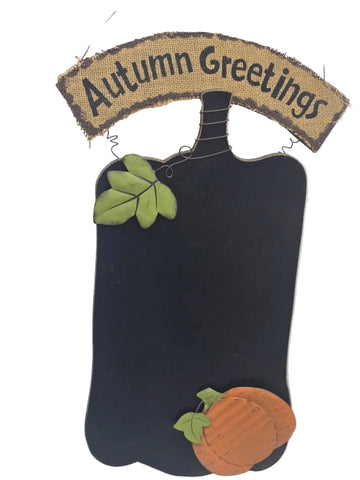 849446 GLITZHOME "AUTUMN GREETINGS" HANGING SIGN