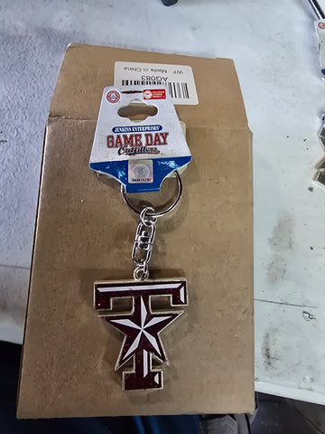 09599 GAME DAY OUTFITTERS TEXAS TEC KEYRING