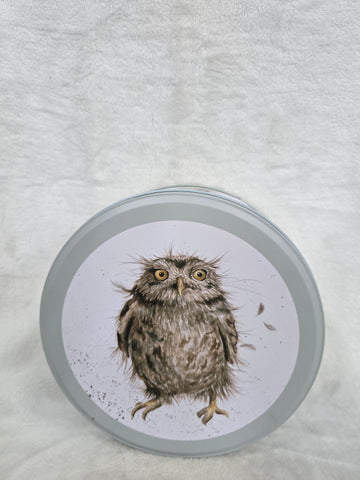 RR002 "OWL" MEDIEUM ROUND TIN WRENDALE DESIGNS