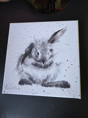 CANS-CS068 WRENDALE DESIGNS "BATH TIME BUNNY" CANVAS