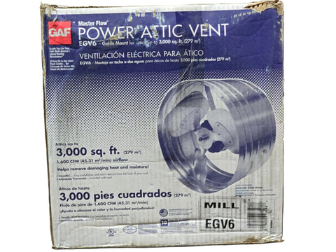 EGV6 MASTER FLOW POWER ATTIC VENT