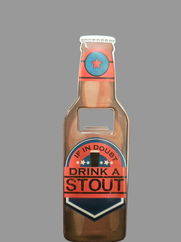BO1308 BOXER MAGNETIC BOTTLE OPNER "IF IN DOUBT DRINK A STOUT"