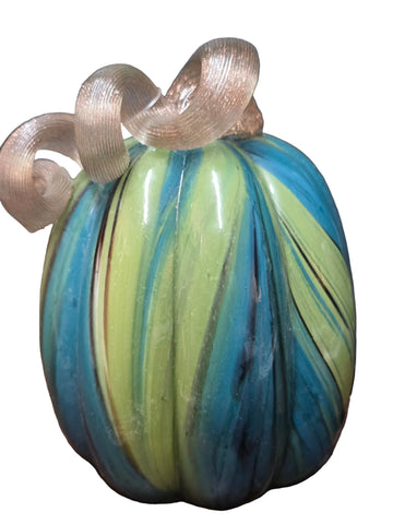 861110 GLITZHOME HAND BLOWN PUMPKIN