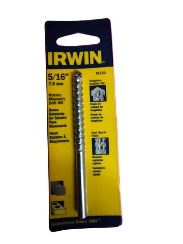 61120 5/16" IRWIN ROTARY MASONARY DRILL BIT