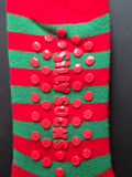 B51J1228 SILLY SOCKS "ELF BOOTS" WITH BELLS THICK SOCKS RUBBER DOTS ON BOTTOM OF SOCKS SIZE 5.5-11.5