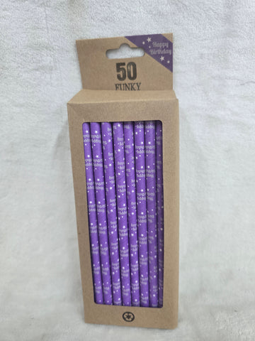 PS1003 BOXER GIFTS HAPPY BIRTHDAY BEER BOTTLE STRAW 50/BOX