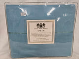 TURQUOISE LUSH HOME COLLECTION TWIN 4PC SHEET SET