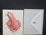 GE025-6 WRENDALE DESIGNS "PARROT ON PARADE" JUST FOR YOU GIFT CARD