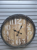 05-0104 HDC CLOCK  ROUND WOOD GRAIN 24"