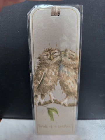 BM012 OWL "BIRDS OF A FEATHER" BOOKMARK WRENDALE DESIGNS