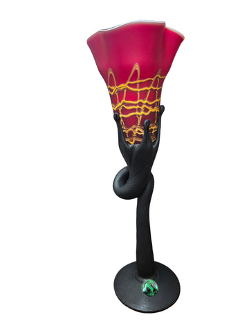 CH614RBK-3 CANDLE HOLDER BAIJAN GLASS