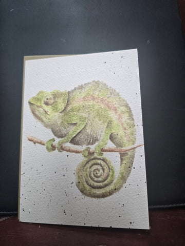 AZ002 WRENDALE DESINS "CHAMELEON" THE ZOOLOGY COLLECTION GREETING CARD