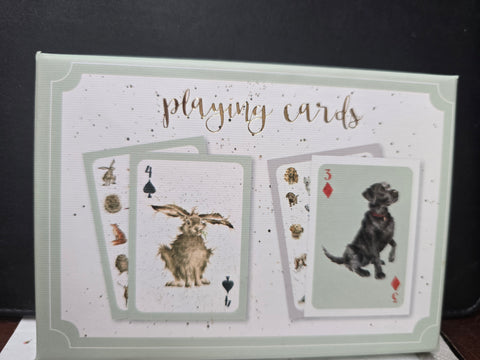 PLC01 PLAYING CARDS 2 DECKS ILLUSTRATED WRENDALE DESIGNS