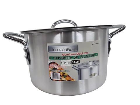 AW2055 ACERO WARE 5.5 QT STOCK POT