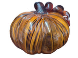 824276 GLITZHOME HAND BLOWN PUMPKIN