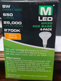 8BR30D27/4P/WS MAXLITE BR30 E26 BASE 4 PACK