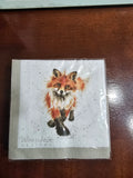 K015 WRENDALE DESIGNS "FOX" COCKTAIL NAPKINS