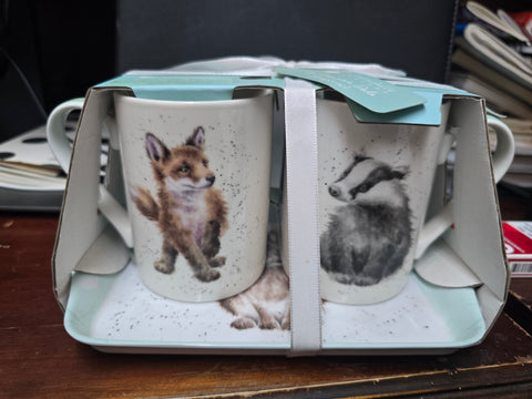 X0011859070 3PC SET MUGS & TRAY SET WRENDALE DESIGNS