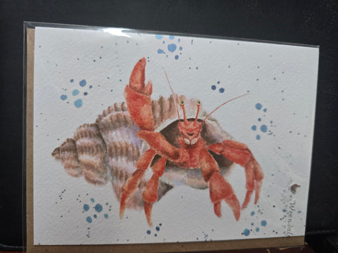 AZ027 "THE HAPPY CRAB" THE ZOOLOGY COLLECTION CARD WRENDALE DESIGNS
