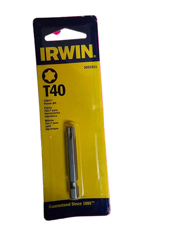 3052011 T40 TORX IRWIN POWER BIT (1 15/16")