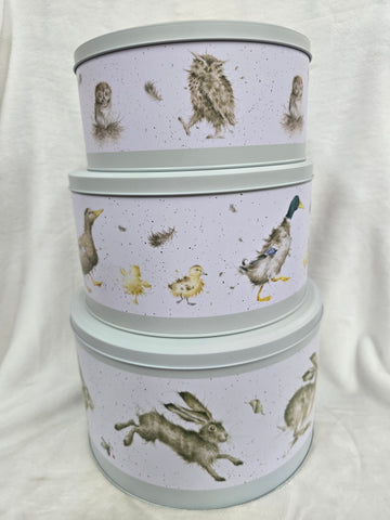 CTN001 "THE COUNTRY SET" TIN 3PC SET WRENDALE DESIGNS