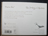 AZ032 "MARINE BLUE" THE ZOOLOGY COLLECTION GREETING CARD