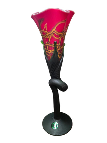 CH614RBK-1 CANDLE HOLDER BAIJAN GLASS