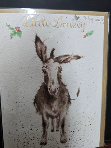 AX005 "LITTLE DONKEY" CHRISTMAS CARD WRENDALE DESIGNS