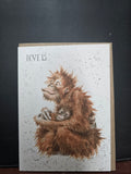 AZ021"LOVE IS" THE ZOOLOGY COLLECTION GREETING CARD