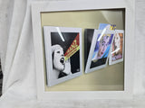 850025 FLIP FRAME VINYL RECORD DISPLAY WALL ART AND STORAGE WHITE