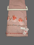 WSCF003 "JOLLY ROBIN" COLOUR TAUPE REVERSE SIDE COLOUR PINK WRENDALE DESIGNS