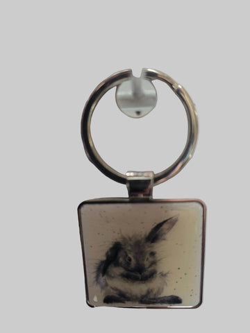 KR012 BUNNY KEY RING WRENDALE DESIGNS BY HANNAH DALE