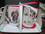 X0011859115 3PC SET MUGS & TRAY SET "SANTAS LITTLE HELPERS" WRENDALE DESIGNS