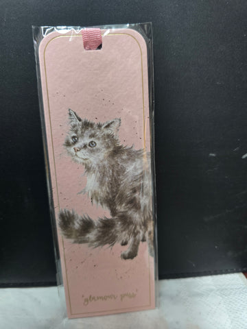 BM019 CAT "GLAMOUR PUSS" BOOKMARK WRENDALE DESIGNS