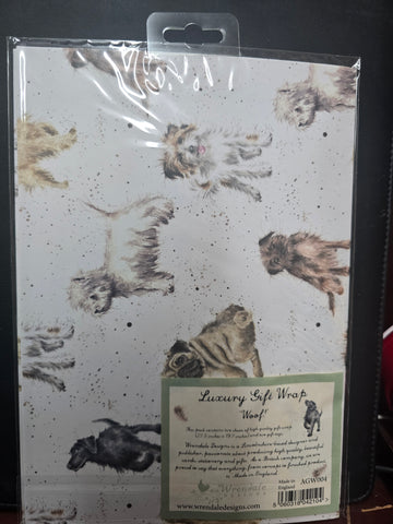 AGW004 "WOOF" LUXURY GIFT WRAP WRENDALE DESIGNS