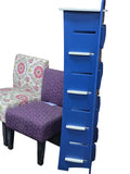 BCBM-110 LEGARE' BOOKCASE BLUE/WHITE 59" X 18"