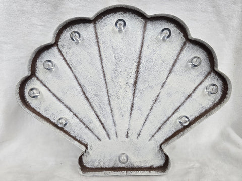 846650 GLITZHOME METAL "SEASHELL" LED SIGN