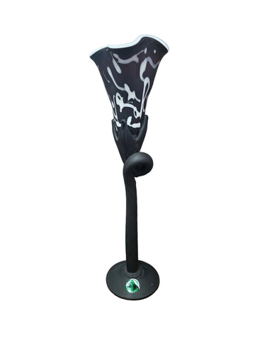 CH614BKW-1 CANDLE HOLDER BAIJAN GLASS