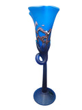 CH614TQB-1 CANDLE HOLDER BAIJAN GLASS