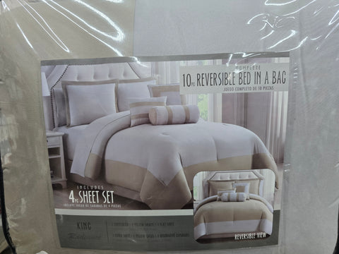 CRA-3122 RADIANCE KING 10 PC BED IN BAG COMFORTER SET